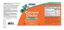 Load image into Gallery viewer, NOW Foods Calcium Citrate Tablets