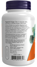 Load image into Gallery viewer, NOW Foods Calcium Citrate Veg Capsules