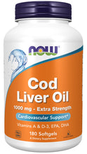 Load image into Gallery viewer, NOW Foods Cod Liver Oil, Extra Strength 1,000 mg