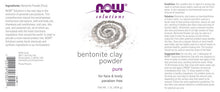 Load image into Gallery viewer, NOW Foods Bentonite Clay Powder