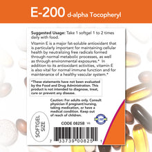 Load image into Gallery viewer, NOW Foods Vitamin E-200 D-Alpha Tocopheryl