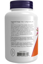 Load image into Gallery viewer, NOW Foods Vitamin E-400 D-Alpha Tocopheryl