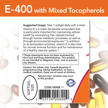 Load image into Gallery viewer, NOW Foods Vitamin E-400 With Mixed Tocopherols