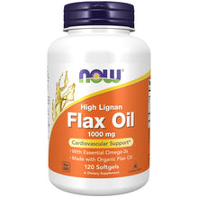 Load image into Gallery viewer, NOW Foods Flax Oil 1000 mg High Lignan