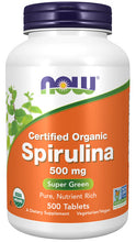 Load image into Gallery viewer, NOW Foods Spirulina 500 mg, Organic