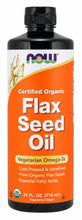 Load image into Gallery viewer, NOW Foods Flax Seed Oil Liquid, Organic