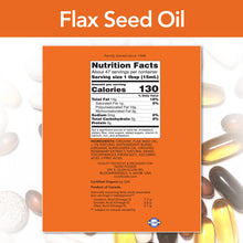 Load image into Gallery viewer, NOW Foods Flax Seed Oil Liquid, Organic