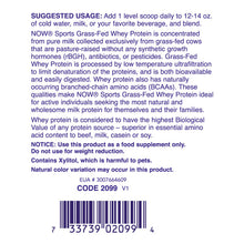Load image into Gallery viewer, NOW Sports Grass-Fed Whey Protein, Creamy Vanilla Powder
