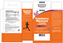 Load image into Gallery viewer, NOW Foods Cranberry Mannose + Probiotics