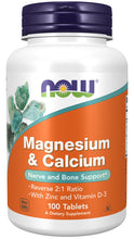 Load image into Gallery viewer, NOW Foods Magnesium & Calcium