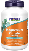 Load image into Gallery viewer, NOW Foods Magnesium Citrate 200 mg