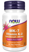 Load image into Gallery viewer, NOW Foods MK-7 Vitamin K-2, Extra Strength 300 mcg