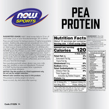 Load image into Gallery viewer, NOW Foods Pea Protein, Pure Unflavored Powder