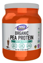 Load image into Gallery viewer, NOW Sports Pea Protein, Organic Creamy Chocolate Powder