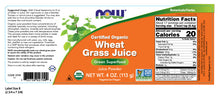 Load image into Gallery viewer, NOW Foods Wheat Grass Juice Powder, Organic