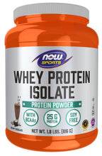 Load image into Gallery viewer, NOW Sports Whey Protein Isolate, Creamy Chocolate Powder