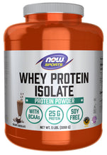 Load image into Gallery viewer, NOW Sports Whey Protein Isolate, Creamy Chocolate Powder