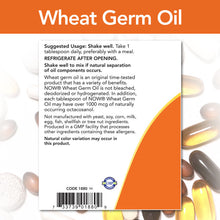 Load image into Gallery viewer, NOW Foods Wheat Germ Nutritional Oil