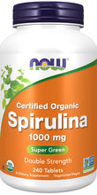 Load image into Gallery viewer, NOW Foods Spirulina Double Strength 1000 mg Organic