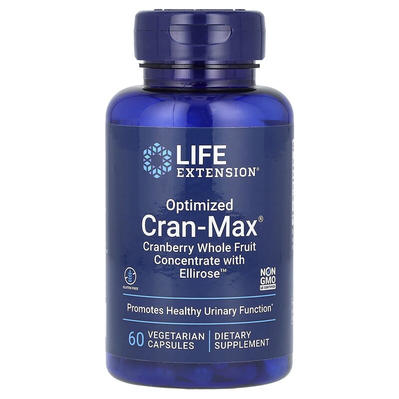 Life Extension Optimized Cran-Max Cranberry Whole Fruit Concentrate With Ellirose