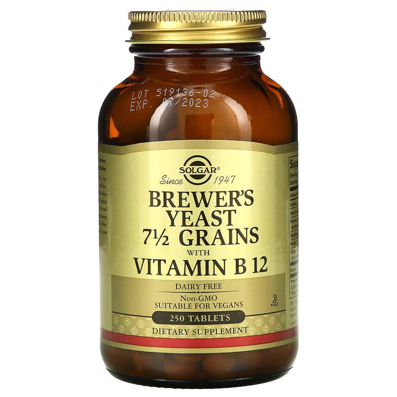 Solgar Brewer's Yeast 7 1/2 Grains with Vitamin B12