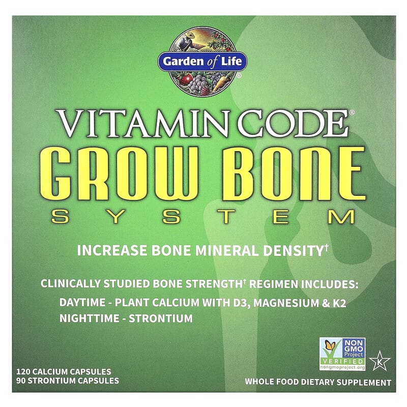 Garden of Life Vitamin Code Grow Bone System 2 Bottles