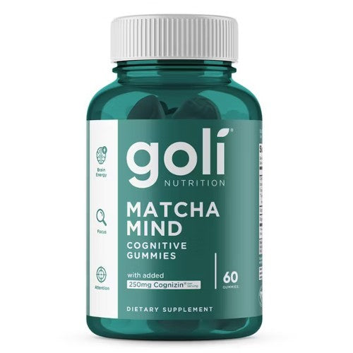 Goli Nutrition Matcha Mind Cognitive Gummies 60 Gummies