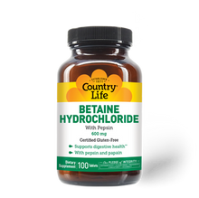 Load image into Gallery viewer, Country Life Betaine Hydrochloride
