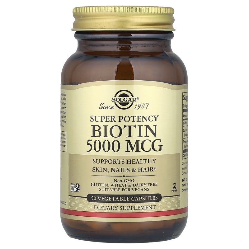 Solgar Biotin 5000 mcg Vegetable Capsules