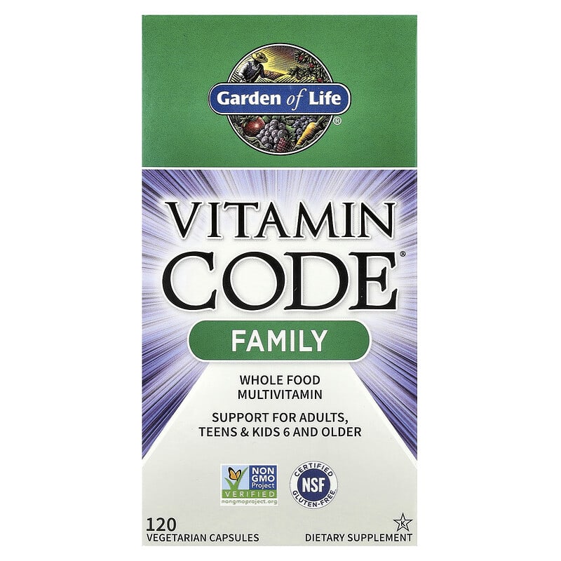 Garden of Life Vitamin Code® Family Whole Food Multivitamin 120 Vegetarian Capsules