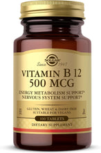 Load image into Gallery viewer, Solgar Vitamin B12 100 Tablets
