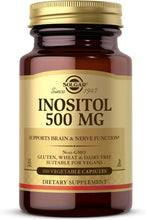 Load image into Gallery viewer, Solgar Inositol 500 mg 100 Vegetable Capsules
