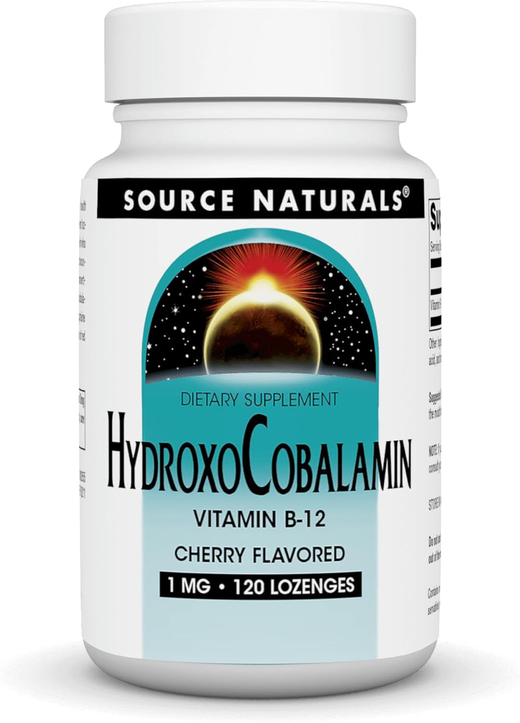 Source Naturals HydroxoCobalamin Vitamin B12 Cherry 1 mg