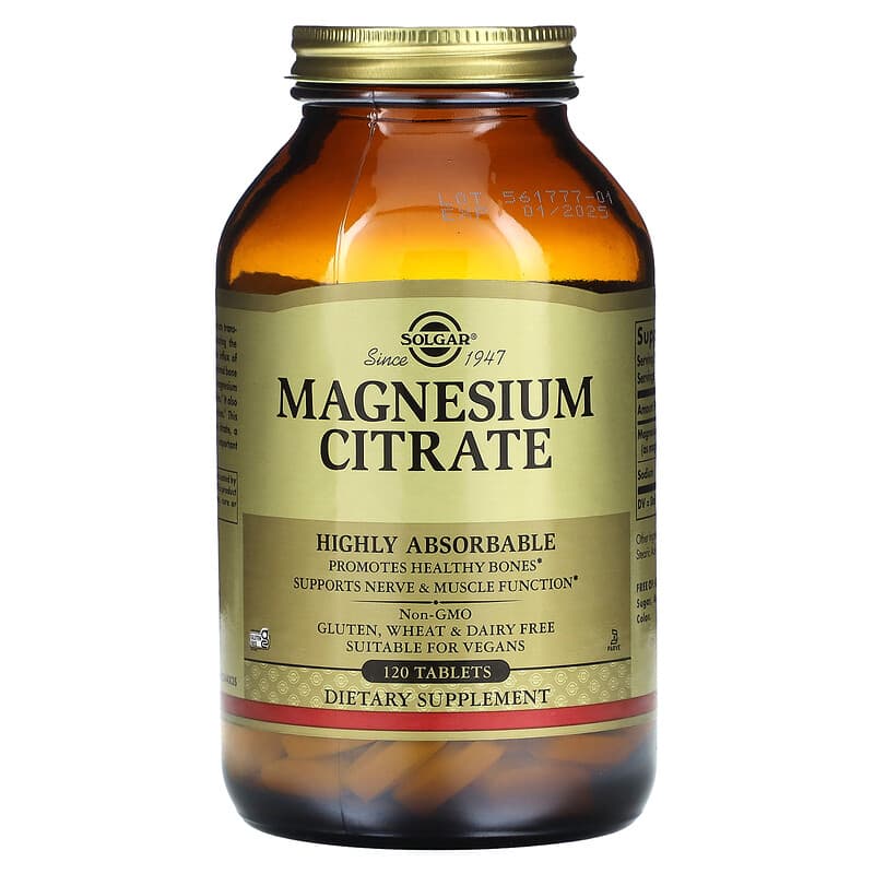 Solgar Magnesium Citrate 120 Tablets