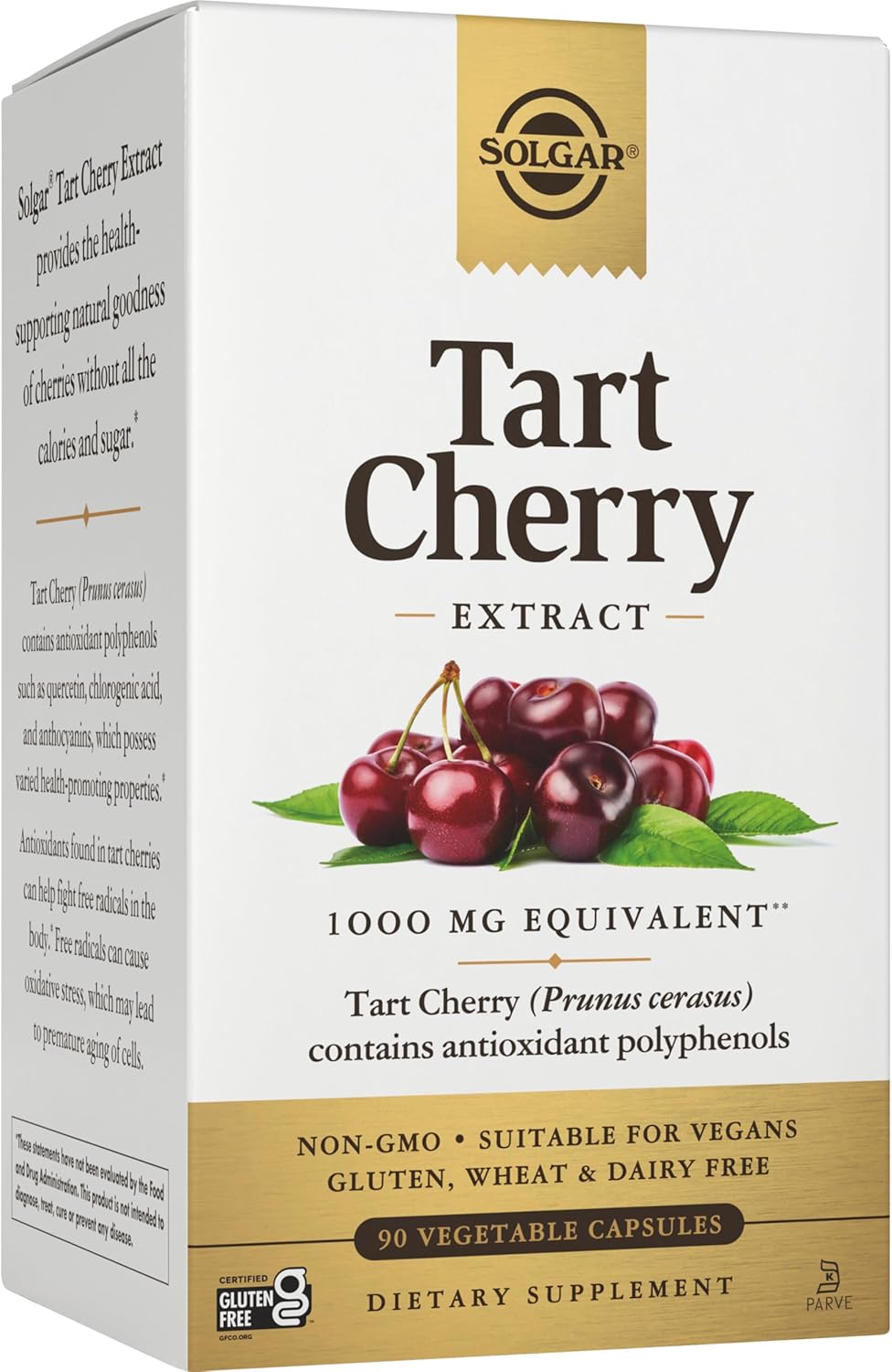 Solgar Tart Cherry Extract, 1,000 mg 90 Vegetable Capsules