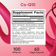Load image into Gallery viewer, Jarrow Formulas Co-Q10 100 mg 60 Veggie Capsules

