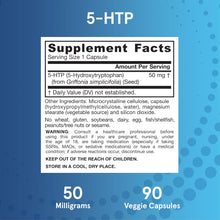 Load image into Gallery viewer, Jarrow Formulas 5-HTP 50 mg 90 Veggie Capsules
