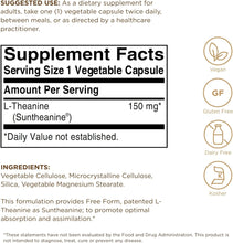 Load image into Gallery viewer, Solgar L-Theanine Free Form 150 mg 60 Vegetable Capsules
