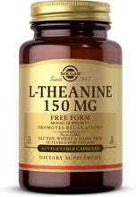 Load image into Gallery viewer, Solgar L-Theanine Free Form 150 mg 60 Vegetable Capsules
