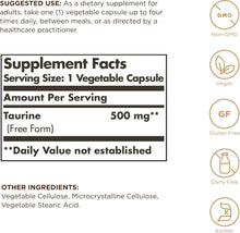 Load image into Gallery viewer, Solgar Taurine 500 mg
