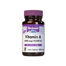 Load image into Gallery viewer, Bluebonnet Nutrition Vitamin A 3,000 mcg (10,000 IU) 100 Softgels
