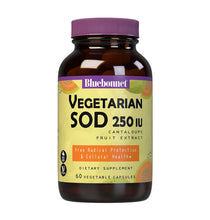 Load image into Gallery viewer, Bluebonnet Nutrition Super Fruit Vegetarian SOD Cantaloupe Fruit Extract 250 IU 60 Vegetable Capsules
