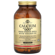 Load image into Gallery viewer, Solgar, Calcium &quot;600&quot; from Oyster Shell with Vitamin D3, 240 Tablets

