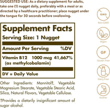 Load image into Gallery viewer, Solgar Methylcobalamin (Vitamin B12) 1,000 mcg 60 Nuggets
