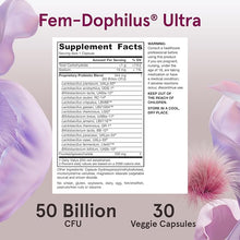 Load image into Gallery viewer, Jarrow Formulas Fem-Dophilus® Ultra 50 Billion CFU 30 Veggie Capsules
