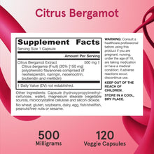 Load image into Gallery viewer, Jarrow Formulas Citrus Bergamot 500 mg
