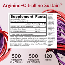 Load image into Gallery viewer, Jarrow Formulas Arginine-Citrulline Sustain™ 120 Tablets
