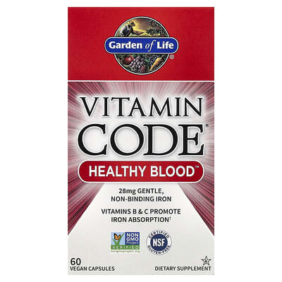 Garden of Life Vitamin Code® Healthy Blood™ 60 Vegan Capsules