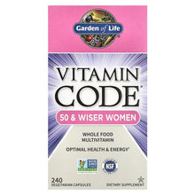 Load image into Gallery viewer, Garden of Life Vitamin Code® Whole Food Multivitamin For 50 &amp; Wiser Women
