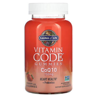 Garden of Life Vitamin Code Gummies CoQ10 Strawberry, 60 Gummies